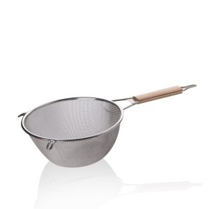 21*9,5 CM AHŞAP SAPLI PASLANMAZ SÜZGEÇ